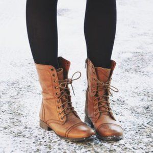 steve madden women's troopa 4.0 lace up combat boot